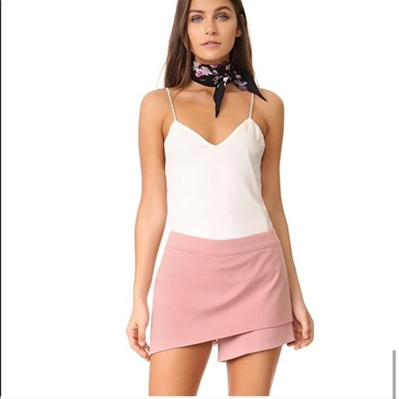 Michelle Mason x Revolve Asymmetrical Blush Skort Skirt - Picture 14 of 15